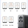 Universāls lādētāja ceļojumu adapteris 65W ES / ASV / Japāna / Austrālija / Apvienotā Karaliste / Kanāda - melns