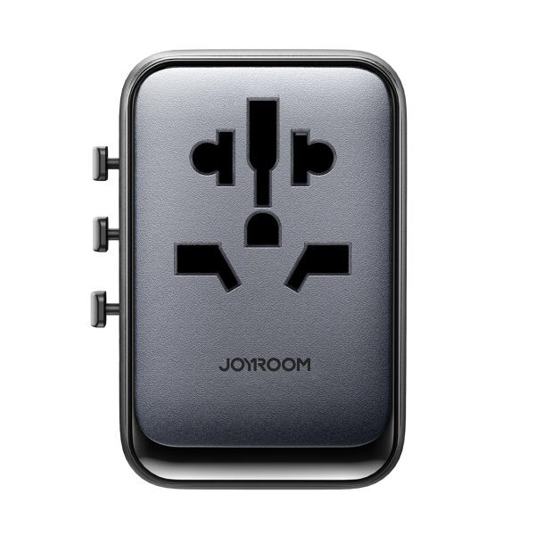 Universāls lādētāja ceļojumu adapteris 65W ES / ASV / Japāna / Austrālija / Apvienotā Karaliste / Kanāda - melns