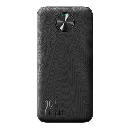 Powerbank 10000mAh USB-C USB-A 22.5W SCP QC PD - melns