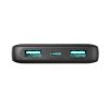 Powerbank 10000mAh USB-C USB-A 22.5W SCP QC PD - melns