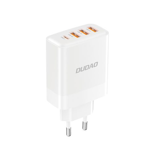 Sienas lādētājs 3x USB-A 1x USB-C PD 20W - balts