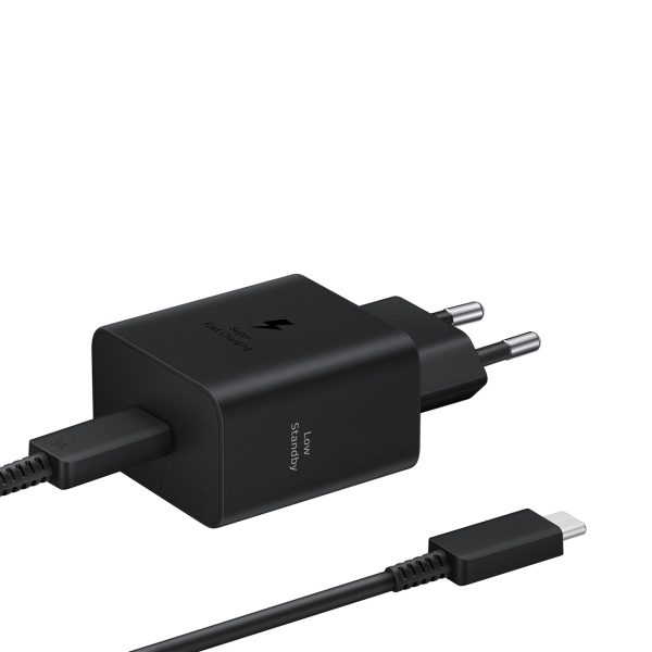 Samsung 45W 4.05A 1x USB-C sienas lādētājs + kabelis - melns