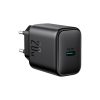 USB-C PD QC 20W sienas lādētājs - melns