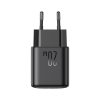 USB-C PD QC 20W sienas lādētājs - melns