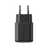 USB-C PD QC 20W sienas lādētājs - melns