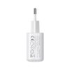 USB-C PD QC 20W sienas lādētājs + 1m iPhone Lightning kabelis - balts