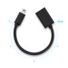 Adapteris mini USB-B (vīriešu) - USB-A (sieviešu) OTG 10 cm - pelēks