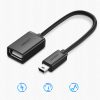 Adapteris mini USB-B (vīriešu) - USB-A (sieviešu) OTG 10 cm - pelēks