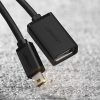 Adapteris mini USB-B (vīriešu) - USB-A (sieviešu) OTG 10 cm - pelēks