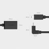 Adapteris mini USB-B (vīriešu) - USB-A (sieviešu) OTG 10 cm - pelēks