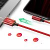 iPhone Lightning uz USB-A MFi 2.4A 1m leņķiskais kabelis - sarkans