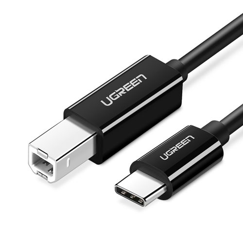 Printera kabelis USB-C - USB-B 2m - melns