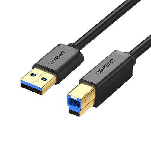 Printera kabelis USB-A 3.0 - USB-B 5Gbps 1m - melns