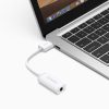 Adapteris USB-A (vīriešu) - mini ligzda 3,5 mm (sieviešu) - balts
