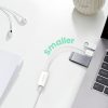 Adapteris USB-A (vīriešu) - mini ligzda 3,5 mm (sieviešu) - balts
