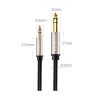 Audio kabelis TRS mini ligzda 3,5 mm - ligzda 6,35 mm 3 m - pelēks