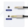 Audio kabelis TRS mini ligzda 3,5 mm - ligzda 6,35 mm 3 m - pelēks