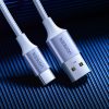 Pīts kabelis USB-A - USB-C QC 3.0 3A 0.5m - balts