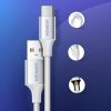 Pīts kabelis USB-A - USB-C QC 3.0 3A 1m - balts