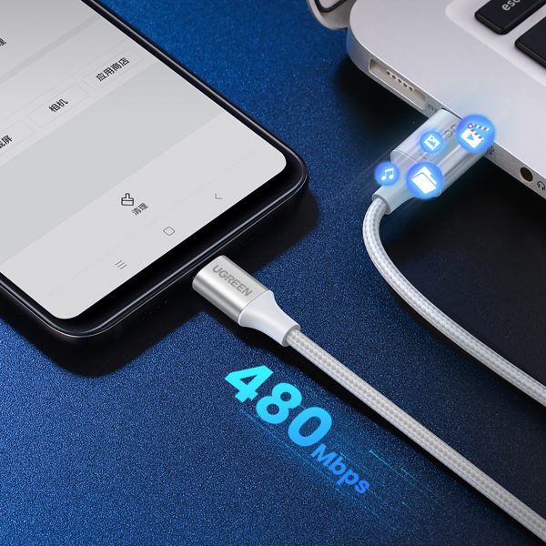 Pīts kabelis USB-A - USB-C QC 3.0 3A 1.5m - balts