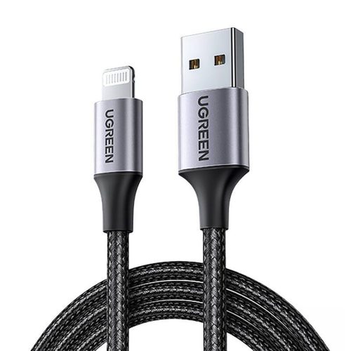USB-A - iPhone Lightning MFi 2 m pinuma kabelis - melns
