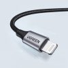 USB-A - iPhone Lightning MFi 2 m pinuma kabelis - melns