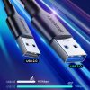 Kabelis USB-A 3.0 - USB-C 3A 2m - melns