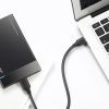 Kabelis USB-A 3.0 - USB-C 3A 2m - melns
