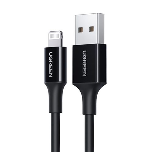 Kabelis USB-A - iPhone Lightning MFi 2.4A 2m - melns