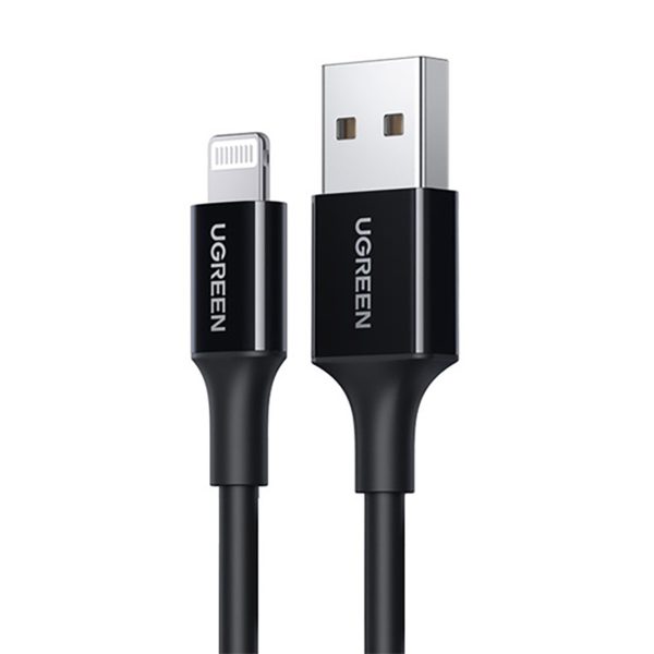 Kabelis USB-A - iPhone Lightning MFi 2.4A 2m - melns
