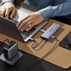 USB-C centrmezgla adapteris - 3x USB-A 3.0 / HDMI / VGA / RJ45 / SD / TF karšu lasītājs / USB-C PD - pelēks