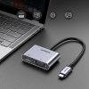 Adaptera sadalītājs USB-C - HDMI / VGA / USB-A 3.0 / USB-C PD - Pelēks