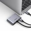 Adaptera sadalītājs USB-C - HDMI / VGA / USB-A 3.0 / USB-C PD - Pelēks