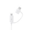Samsung Combo USB-A - micro USB un USB-C kabelis 1,5 m - balts