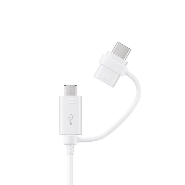 Samsung Combo USB-A - micro USB un USB-C kabelis 1,5 m - balts