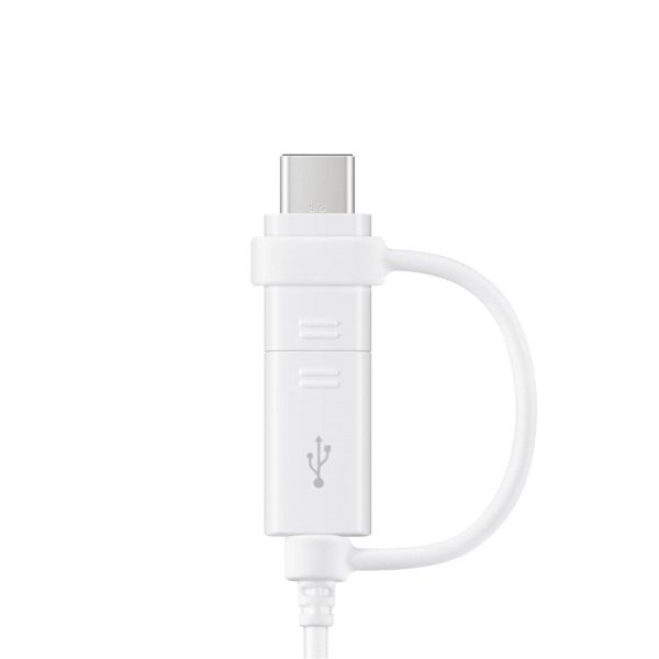 Samsung Combo USB-A - micro USB un USB-C kabelis 1,5 m - balts
