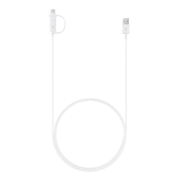 Samsung Combo USB-A - micro USB un USB-C kabelis 1,5 m - balts