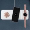 3in1 Samsung Trio induktīvais sienas lādētājs tālrunim / Galaxy Watch / Buds - balts