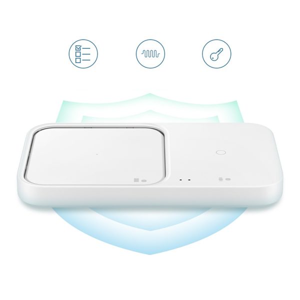 Samsung bezvadu lādētājs Duo induktīvais 15 W lādētājs - balts