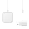 Samsung bezvadu lādētāja paliktnis 15 W induktīvais lādētājs + sienas lādētājs un USB-C kabelis - balts