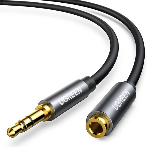 Audio pagarinātāja kabelis ar mini ligzdu 3,5 mm, 5 m - sudrabs