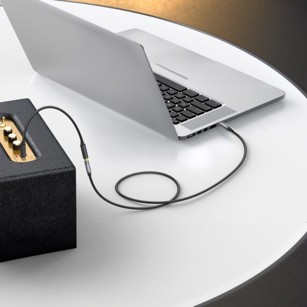 Audio pagarinātāja kabelis ar mini ligzdu 3,5 mm, 5 m - sudrabs