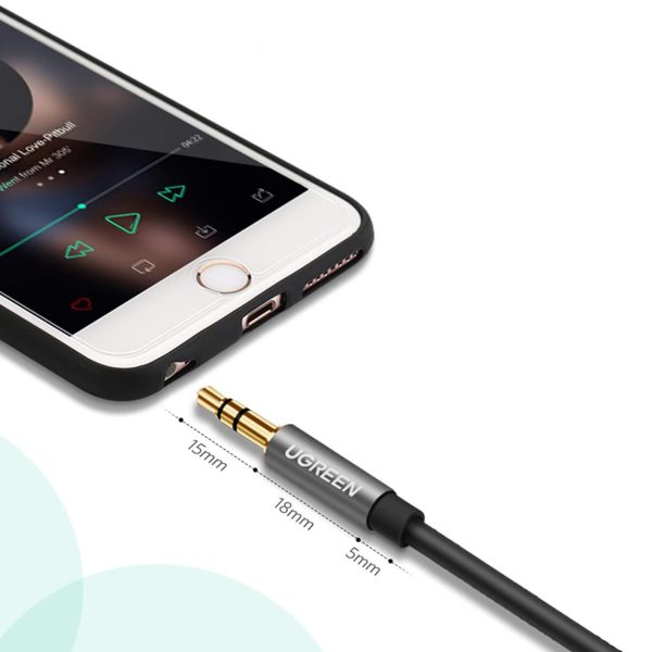 Audio pagarinātāja kabelis ar mini ligzdu 3,5 mm, 5 m - sudrabs