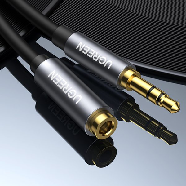 Audio pagarinātāja kabelis ar mini ligzdu 3,5 mm, 5 m - sudrabs