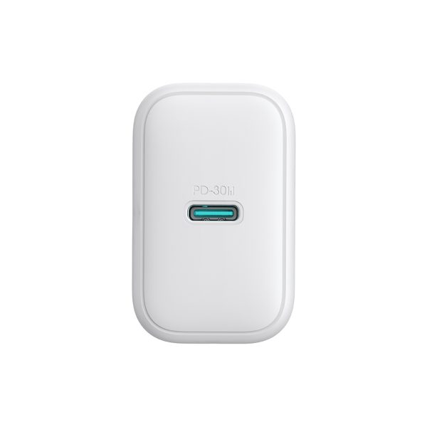USB-C PD 30W QC SFC sienas lādētājs - balts