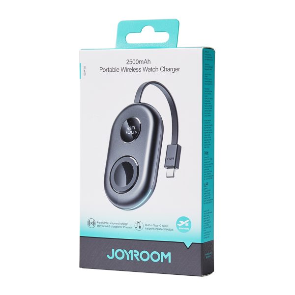 Powerbank 2500mAh ar Apple Watch 3W lādētāju un USB-C kabeli - melns