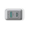 USB-C - USB-A 30W PD sienas lādētājs - balts