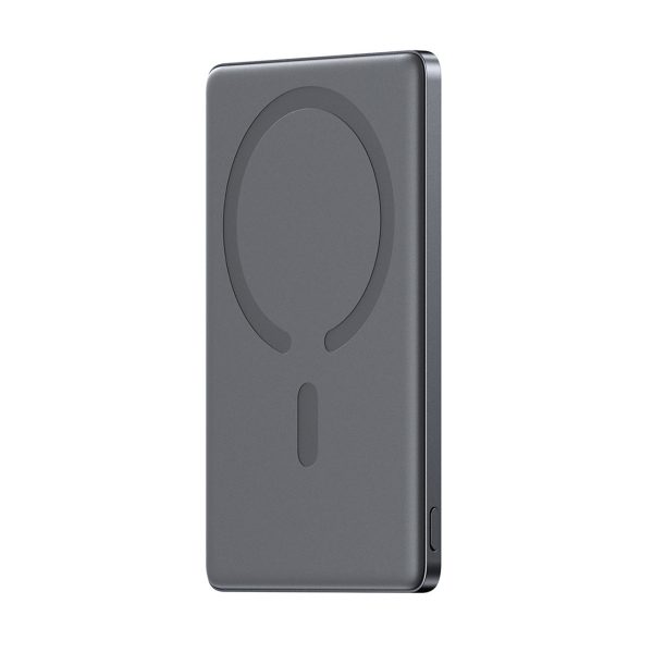 Powerbank 5000mAh USB-C 20W PD un 15W induktīvā uzlāde - pelēks