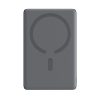 Powerbank 5000mAh USB-C 20W PD un 15W induktīvā uzlāde - pelēks