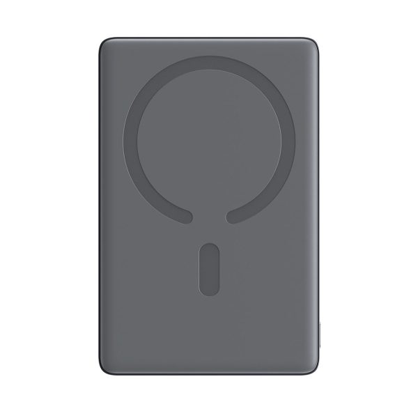 Powerbank 5000mAh USB-C 20W PD un 15W induktīvā uzlāde - pelēks
